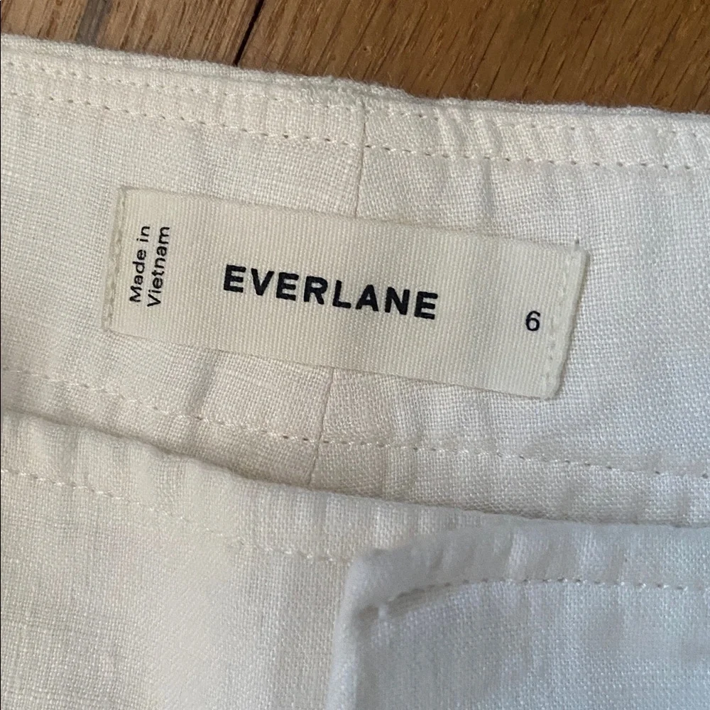 Everlane Cream Wide-Leg Linen Pants - Picture 5 of 10